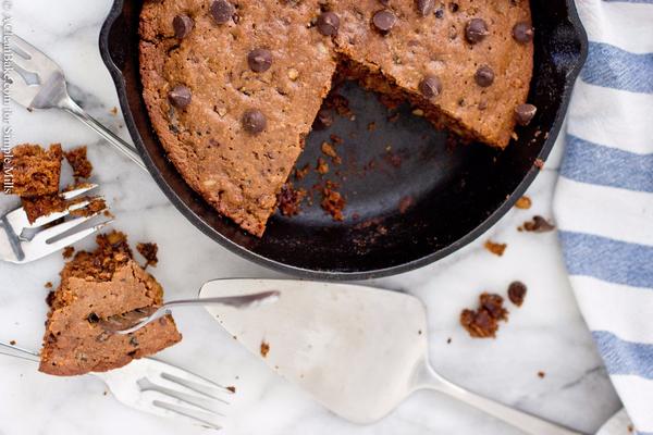 Paleo Cherry Walnut Skillet Cookie made with Almond Flour Chocolate Chip Cookie Mix Recipe