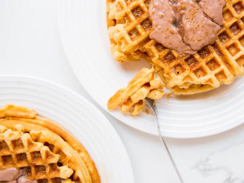 Sweet Potato Collagen Waffles made with Almond Flour Baking Mix Pancake and Waffle Recipe