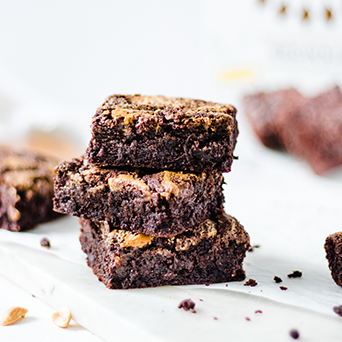 Peanut Butter Swirl Brownies made with Almond Flour Baking Mix Brownie Recipe