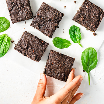 Secret Spinach Brownies made with Almond Flour Brownie Mix Recipe
