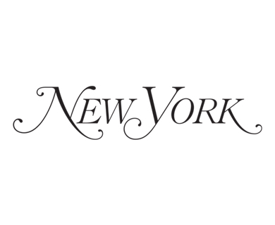 New York logo with black writing on white background