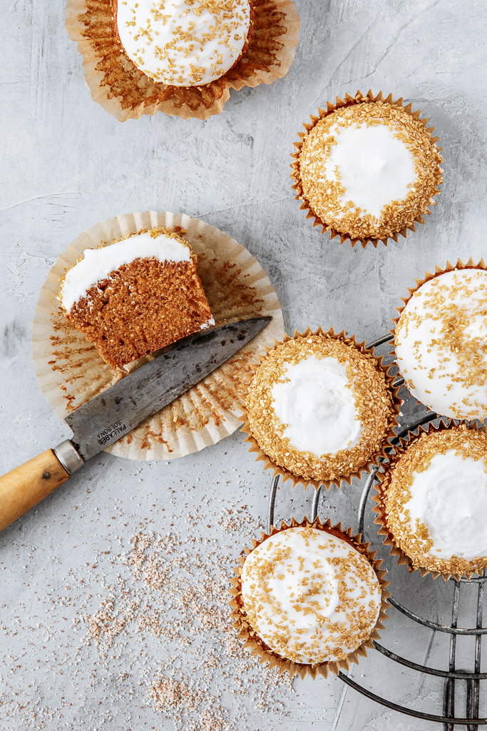 Champagne Cupcakes made with Almond Flour Baking Mix Vanilla Cupcake and Cake Recipe
