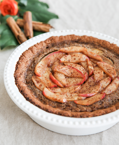 Apple Cardamom Custard Pie made with Almond Flour Baking Mix Vanilla Cupcake & Cake Recipe