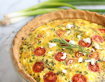 Feta and Tomato Quiche made with Almond Flour Baking Mix Artisan Bread Recipe