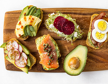 Grain Free Avocado Toast 5 Ways made with Almond Flour Baking Mix Artisan Bread Recipe