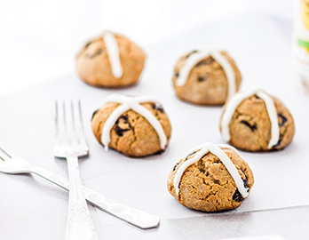 Hot Cross Buns made with Almond Flour Baking Mix Artisan Bread Recipe