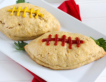 Paleo Football Pizza Pockets made with Almond Flour Baking Mix Artisan Bread Recipe
