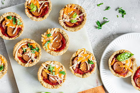 Pizza Muffins made with Almond Flour Artisan Bread Mix Recipe