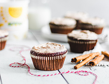 Pumpkin Gingerbread Cupcakes with Maple Cinnamon Frosting made with Almond Flour Baking Mix Pumpkin Muffin & Bread Recipe