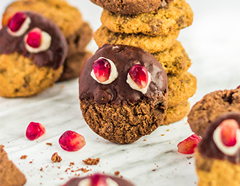Smart Cookie Monsters made with Crunchy Almond Flour Cookies Chocolate Chip Recipe