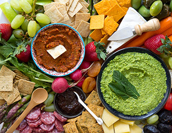 Spring Pea Dip + Ultimate Appetizer Platter