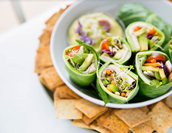 Turkey Tomato Collard Green Wraps