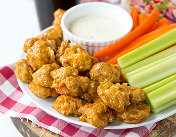 Vegan Cauliflower Buffalo Bites