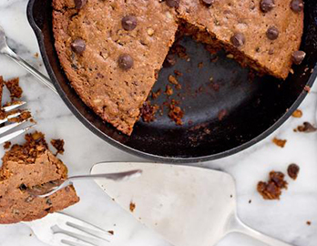 Brown Butter Cherry Walnut Chocolate Chip Cookie Pie made with Almond Flour Baking Mix Chocolate Chip Cookie Recipe