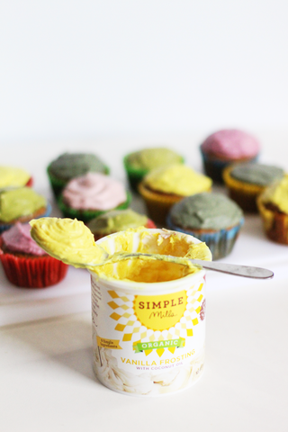 Simple Mills Organic Frosting with yellow coloring