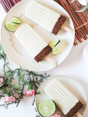 Key Lime Pie Popsicles made with Almond Flour Baking Mix Vanilla Cupcake & Cake 