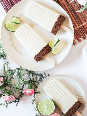 Key Lime Pie Popsicles made with Almond Flour Baking Mix Vanilla Cupcake & Cake