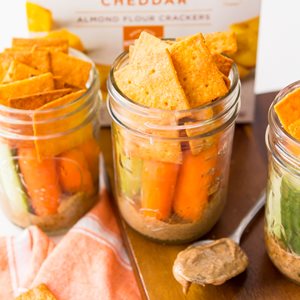 Nut Butter Snack Packs made with Almond Flour Crackers Farmhouse Cheddar 
