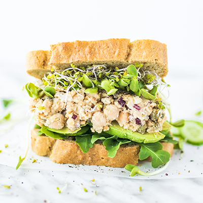 wewewewew.png Sprouted Chickpea Salad Sandwich made with almond flour baking mix artisan bread