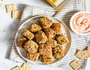 LCrackerBreadedTofuNuggets-2.jpg Plate of Cracker Breaded Tofu Nuggets