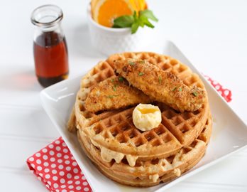 Chicken 'n' Waffles made with Almond flour Baking Mix Pancake & Waffle Recipe