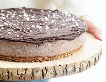 Dairy-free Chocolate Peppermint Cheesecake made with Almond Flour Baking Mix Chocolate Chip Cookie Recipe