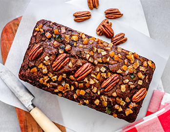Spiced Pecan Fruit Cake made with Simple Mills Pumpkin Muffin & Bread Mix