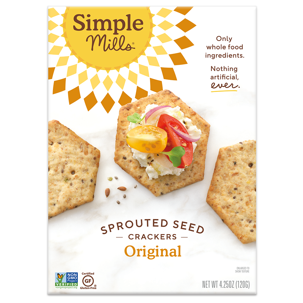 Simple Mills Sprouted Seed Crackers Original 