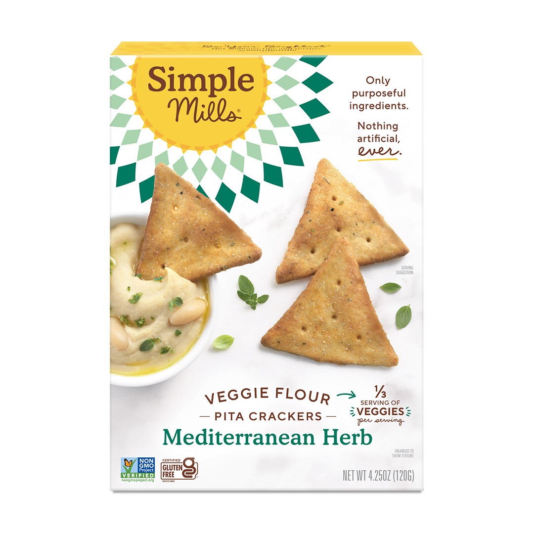 SimpleMills Mediterranean Herb Veggie Pita Crackers