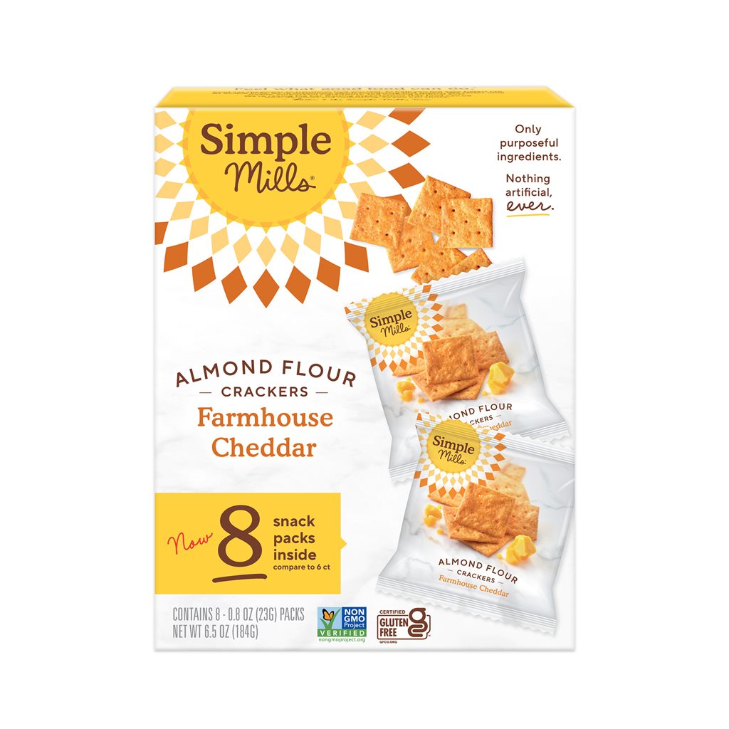 Almond Flour Cracker Snack Pack Farmhouse Cheddar 
