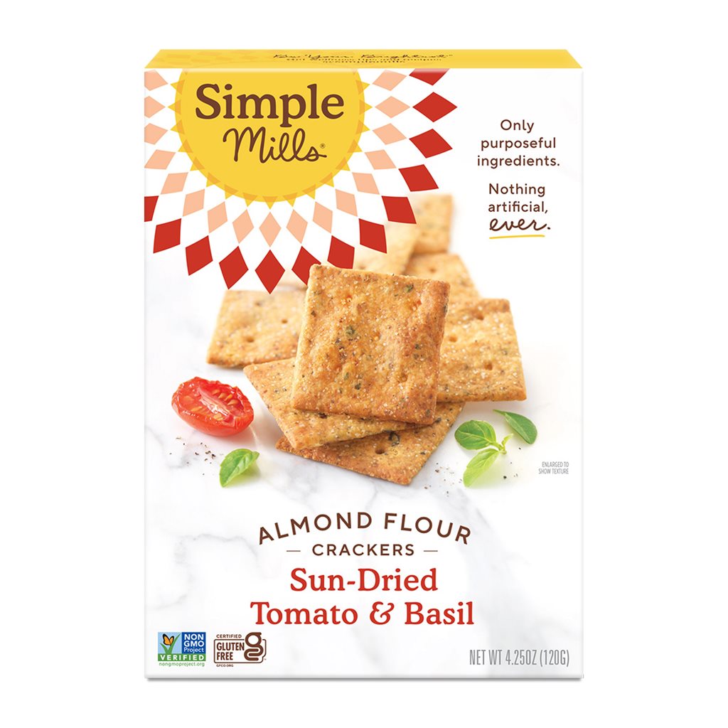 Almond Flour Crackers Sun-dried Tomato & Basil 