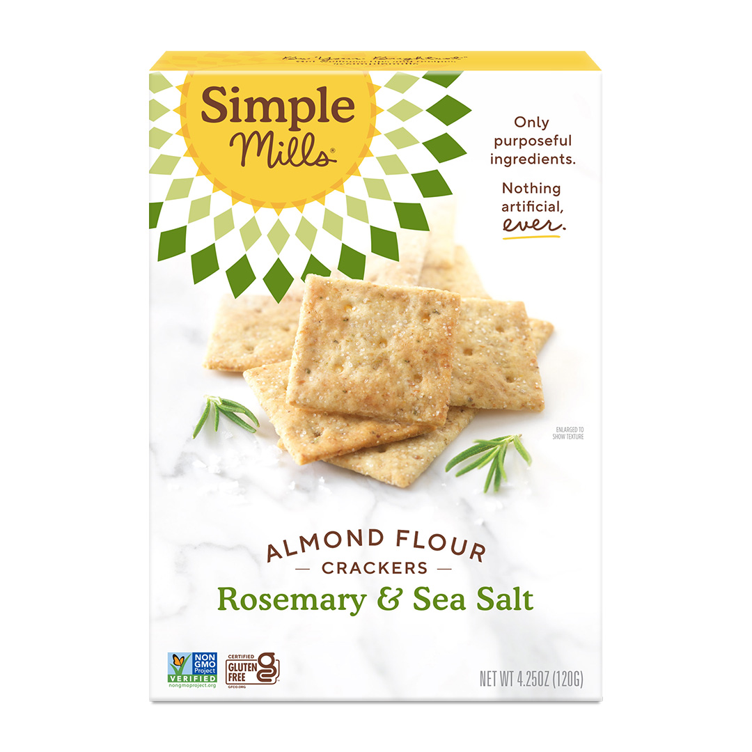 SimpleMills Rosemary & Sea Salt Almond Flour Crackers